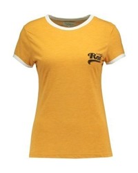 T-shirt à col rond imprimé jaune TWINTIP