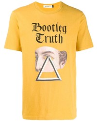 T-shirt à col rond imprimé jaune Undercover
