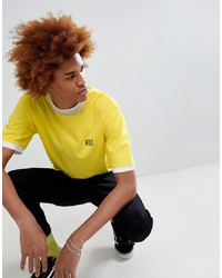 T-shirt à col rond imprimé jaune VFILES