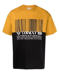 T-shirt à col rond imprimé jaune VTMNTS