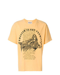T-shirt à col rond imprimé jaune Warren Lotas