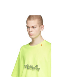 T-shirt à col rond imprimé jaune Off-White