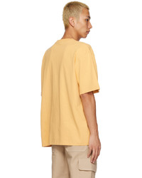 T-shirt à col rond imprimé jaune Jacquemus