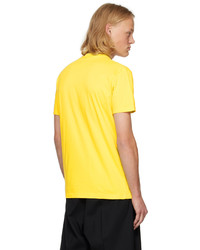 T-shirt à col rond imprimé jaune DSQUARED2