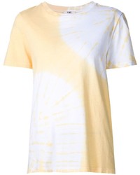 T-shirt à col rond imprimé jaune YMC