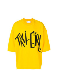 T-shirt à col rond imprimé jaune Études