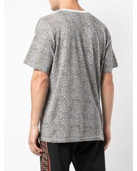 T-shirt à col rond imprimé léopard marron Supreme