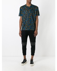 T-shirt à col rond imprimé léopard multicolore DSQUARED2