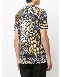 T-shirt à col rond imprimé léopard multicolore Dolce & Gabbana