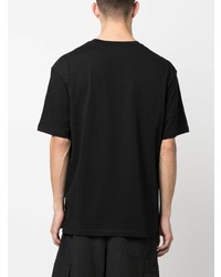 T-shirt à col rond imprimé léopard noir Just Cavalli