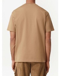 T-shirt à col rond imprimé marron clair Burberry