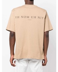 T-shirt à col rond imprimé marron clair Ih Nom Uh Nit