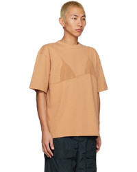 T-shirt à col rond imprimé marron clair Jacquemus