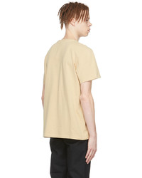 T-shirt à col rond imprimé marron clair Nudie Jeans