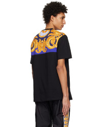 T-shirt à col rond imprimé marron clair Versace