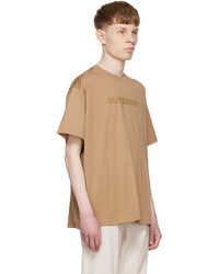 T-shirt à col rond imprimé marron clair Burberry