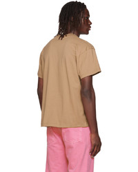 T-shirt à col rond imprimé marron clair Jacquemus