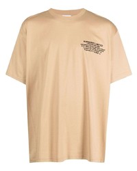 T-shirt à col rond imprimé marron clair Burberry