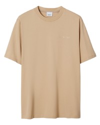 T-shirt à col rond imprimé marron clair Burberry