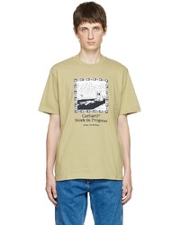 T-shirt à col rond imprimé marron clair CARHARTT WORK IN PROGRESS