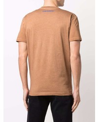 T-shirt à col rond imprimé marron clair DSQUARED2