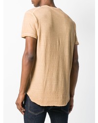 T-shirt à col rond imprimé marron clair DSQUARED2