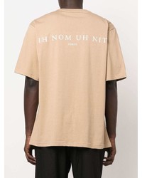 T-shirt à col rond imprimé marron clair Ih Nom Uh Nit