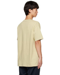 T-shirt à col rond imprimé marron clair Dime