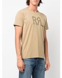 T-shirt à col rond imprimé marron clair Ralph Lauren RRL