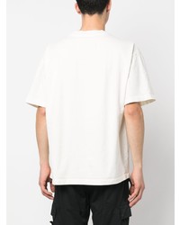 T-shirt à col rond imprimé marron clair Rhude