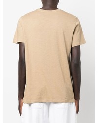 T-shirt à col rond imprimé marron clair Isabel Marant