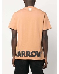 T-shirt à col rond imprimé marron clair BARROW