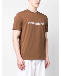 T-shirt à col rond imprimé marron clair Carhartt WIP