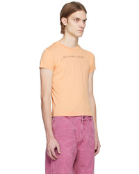 T-shirt à col rond imprimé marron clair Acne Studios