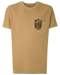 T-shirt à col rond imprimé marron clair OSKLEN
