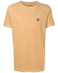 T-shirt à col rond imprimé marron clair OSKLEN