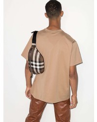 T-shirt à col rond imprimé marron clair Burberry