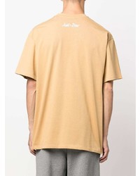T-shirt à col rond imprimé marron clair Just Don