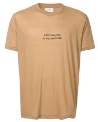 T-shirt à col rond imprimé marron clair Song For The Mute