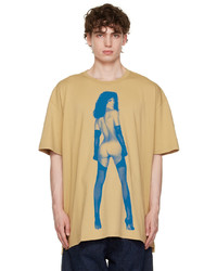 T-shirt à col rond imprimé marron clair Vivienne Westwood