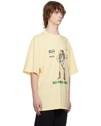 T-shirt à col rond imprimé marron clair Martine Rose
