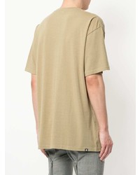 T-shirt à col rond imprimé marron clair Hysteric Glamour