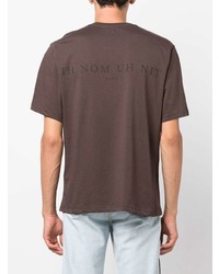 T-shirt à col rond imprimé marron foncé Ih Nom Uh Nit