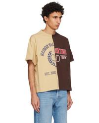 T-shirt à col rond imprimé marron foncé Valentino
