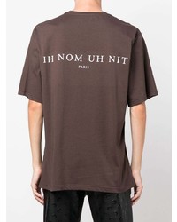 T-shirt à col rond imprimé marron foncé Ih Nom Uh Nit