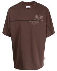 T-shirt à col rond imprimé marron foncé Kenzo