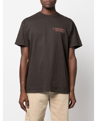 T-shirt à col rond imprimé marron foncé Carhartt WIP