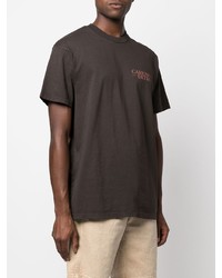 T-shirt à col rond imprimé marron foncé Carhartt WIP