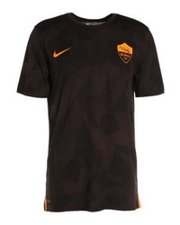 T-shirt à col rond imprimé marron foncé Nike