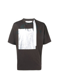 T-shirt à col rond imprimé marron foncé Oakley By Samuel Ross